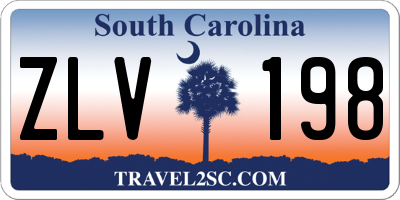 SC license plate ZLV198