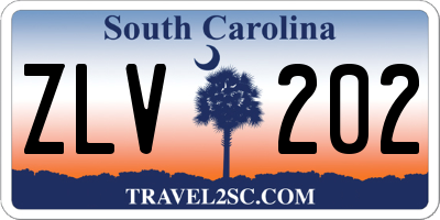 SC license plate ZLV202