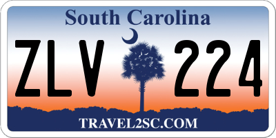 SC license plate ZLV224