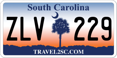 SC license plate ZLV229