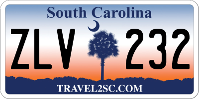 SC license plate ZLV232