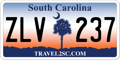 SC license plate ZLV237