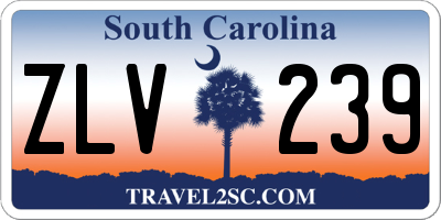 SC license plate ZLV239