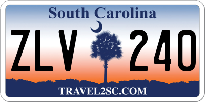 SC license plate ZLV240