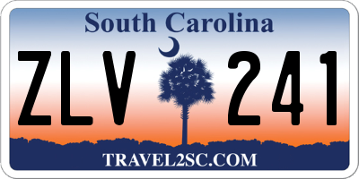 SC license plate ZLV241