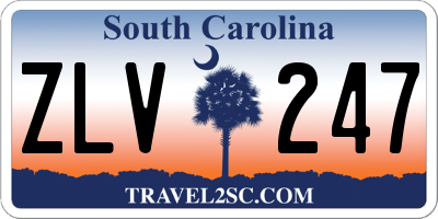 SC license plate ZLV247