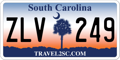 SC license plate ZLV249