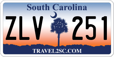 SC license plate ZLV251