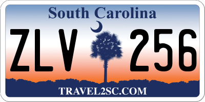 SC license plate ZLV256