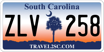 SC license plate ZLV258