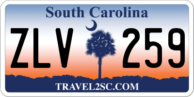 SC license plate ZLV259