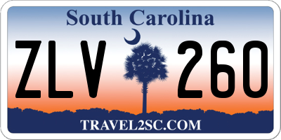 SC license plate ZLV260