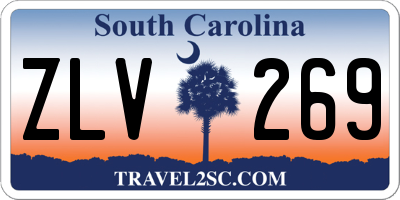 SC license plate ZLV269