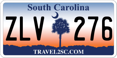 SC license plate ZLV276