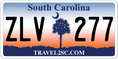 SC license plate ZLV277