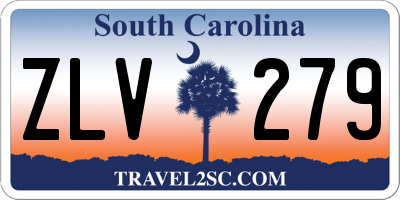 SC license plate ZLV279