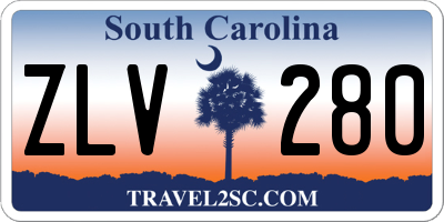 SC license plate ZLV280