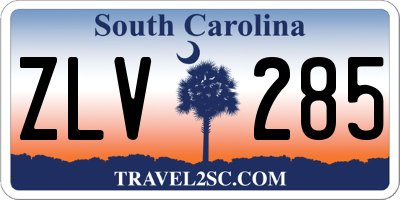 SC license plate ZLV285