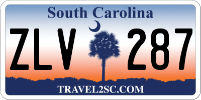 SC license plate ZLV287
