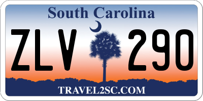 SC license plate ZLV290