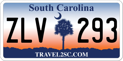 SC license plate ZLV293