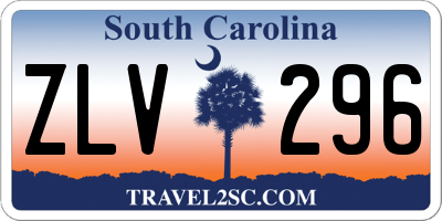 SC license plate ZLV296