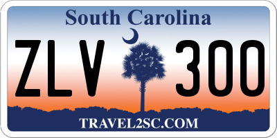 SC license plate ZLV300