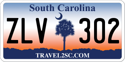 SC license plate ZLV302