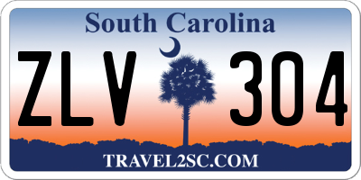 SC license plate ZLV304