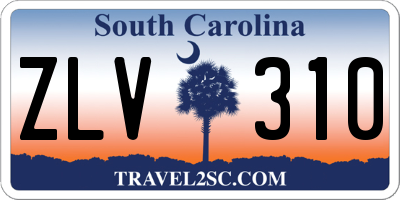 SC license plate ZLV310