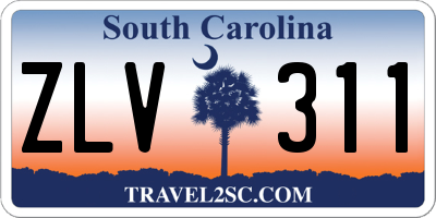 SC license plate ZLV311