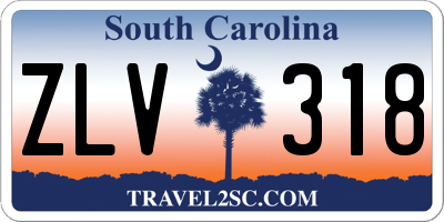 SC license plate ZLV318