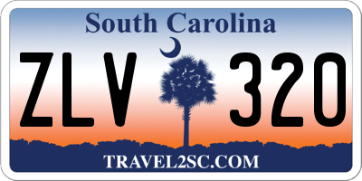 SC license plate ZLV320