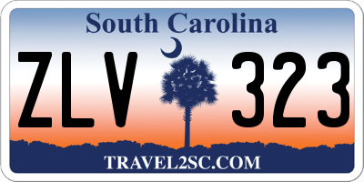 SC license plate ZLV323