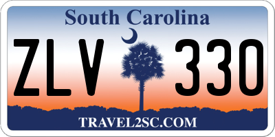 SC license plate ZLV330