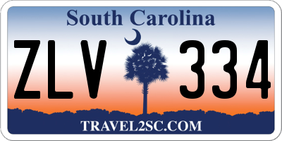 SC license plate ZLV334