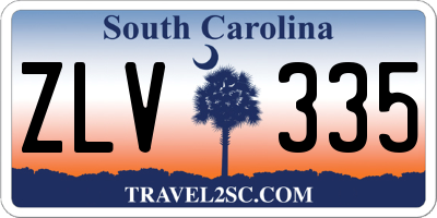 SC license plate ZLV335
