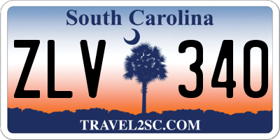 SC license plate ZLV340