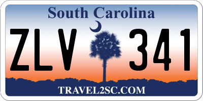 SC license plate ZLV341