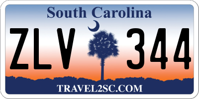 SC license plate ZLV344