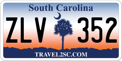 SC license plate ZLV352