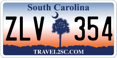 SC license plate ZLV354