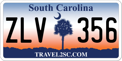 SC license plate ZLV356