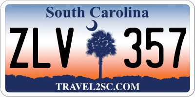 SC license plate ZLV357