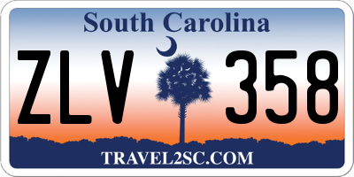 SC license plate ZLV358