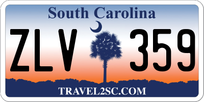SC license plate ZLV359