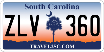SC license plate ZLV360