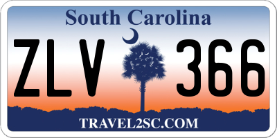 SC license plate ZLV366