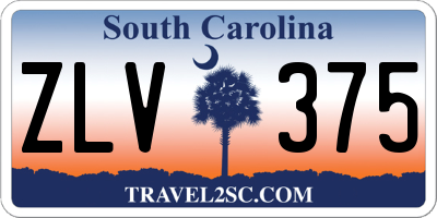 SC license plate ZLV375