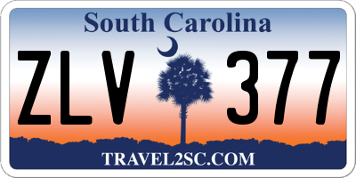 SC license plate ZLV377
